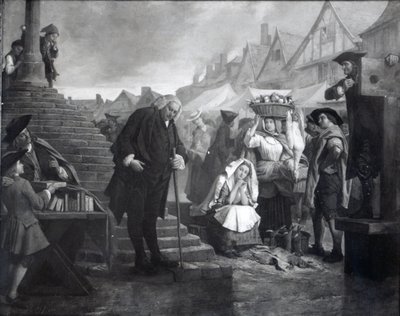 Le Dr Johnson faisant pénitence sur la place du marché d